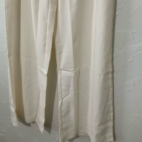 ModCloth Business Officewear High Waisted Wide-Leg Cream Trousers Pants Sz 14 - Picture 12 of 14